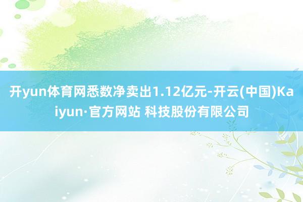 开yun体育网悉数净卖出1.12亿元-开云(中国)Kaiyun·官方网站 科技股份有限公司