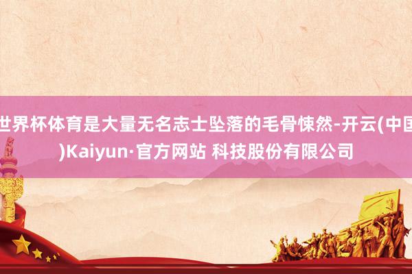 世界杯体育是大量无名志士坠落的毛骨悚然-开云(中国)Kaiyun·官方网站 科技股份有限公司