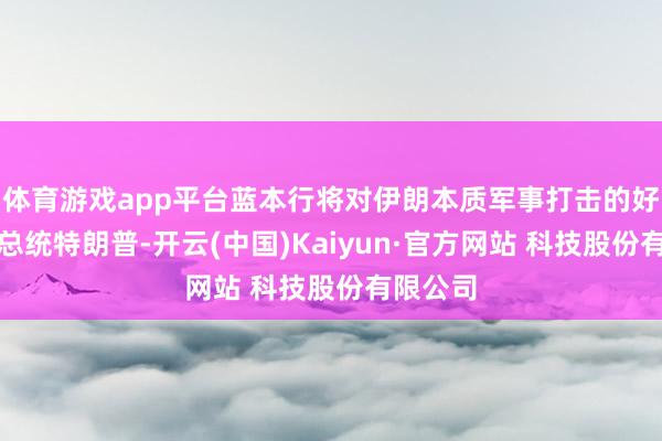 体育游戏app平台蓝本行将对伊朗本质军事打击的好意思国总统特朗普-开云(中国)Kaiyun·官方网站 科技股份有限公司